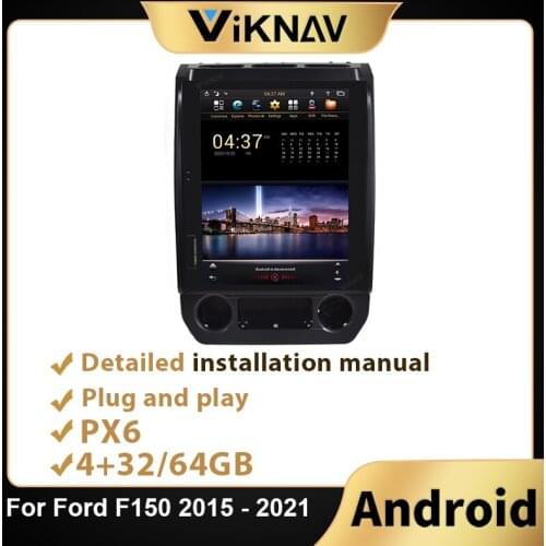 12.1 Inch Vertical Screen Tesla Style Android Car Radio Automotivo For Ford F150 2015 2016 2017-2021 Auto GPS Navigation Car DVD