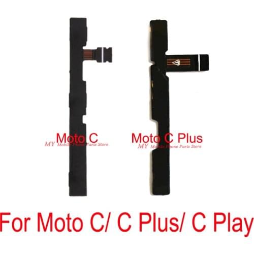 10 PCS Power & Volume Side Buttons Flex Cable For Motorola Moto C Plus Play C+ Volume Power ON OFF Switch Side Key Flex Cable