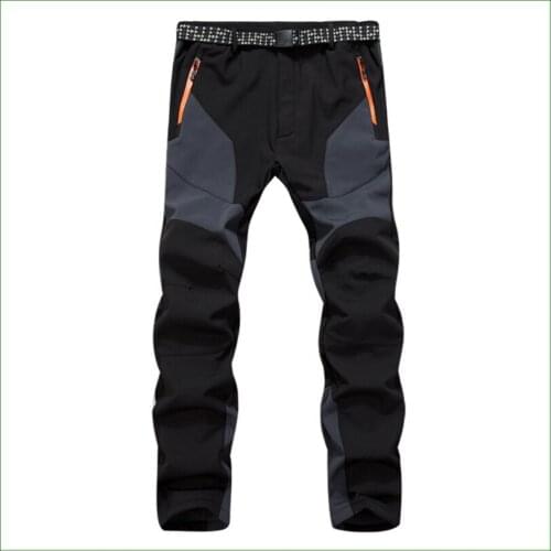 OTP03 Winter Men Outdoor Hiking Camping Pants Waterproof Windbreaker Trousers Male Inner Fleece soft shell pants