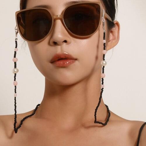 Fashion Beaded Eyeglasses Chain Boho Retro Pearl Reading Sunglasses Spectacle Holder Anti-Lost Mask Chain Neck Cord Jewelry Gift