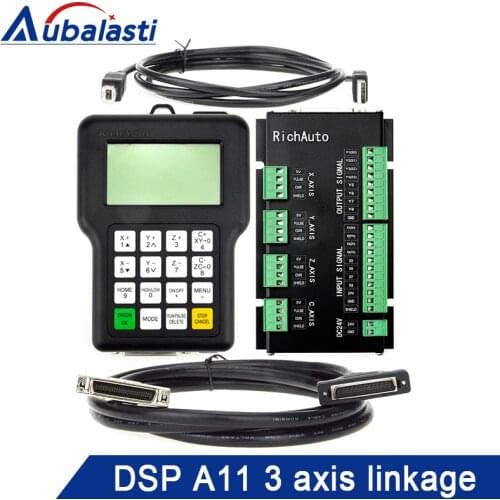 CNC Controller RichAuto DSP A11 A11S A11E 3 Axis USB Controller Remote for CNC Router Control System Manual