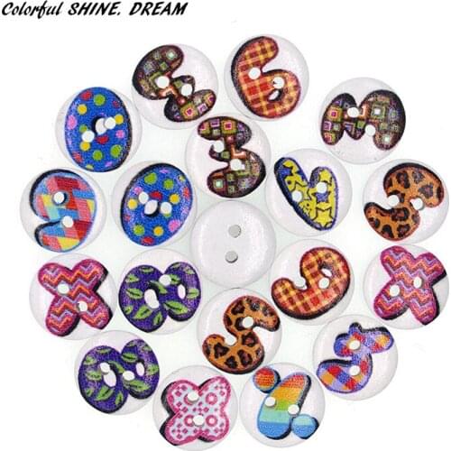 Colorful SHINE. DREAM Numbers-buttons