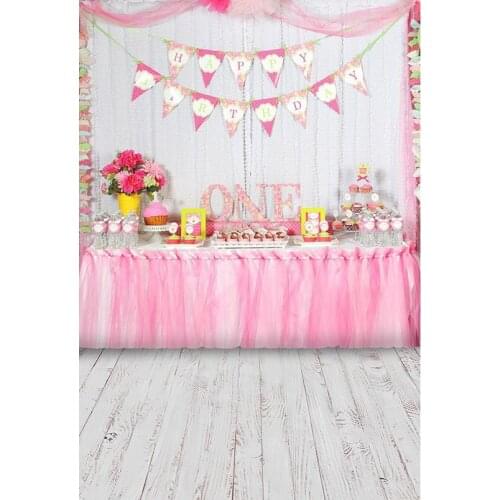 Baby Birthday banner photo backgrounds fabric child portrait photographic backdrop for photographer studio backgrounds S-3045