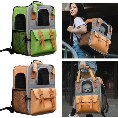 Breathable Pet Dog Backpack Large Capacity Cat Puppy Carrying Bag Outdoor Travel Portable Pets Carrier Shoulder Bag