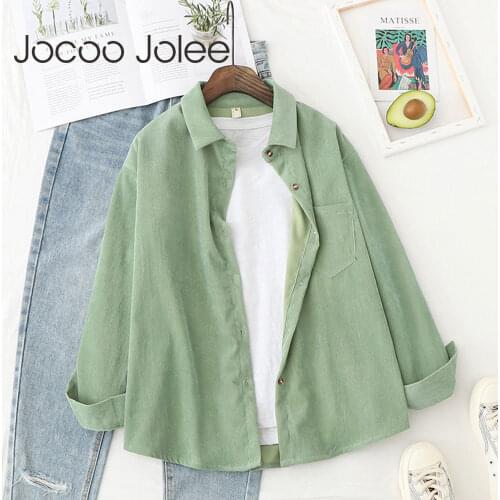 Женские вельветовые рубашки Jocoo Jolee China At AliExpress