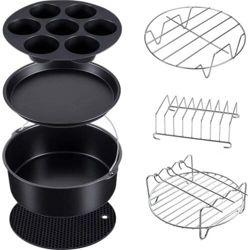 7 Set Pressure Cooker, Steamer & Air Fryer Bakeware Accessories Compatible for Ninja Foodi 5&6.5&8 Qt OP101,OP301,OP302
