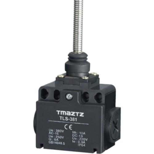 Limit Switch Self-reset Roll Wheel Micro Switch Trip Switch TLS-381 Stainless Steel Roller,flush Head and Spring 10A Plastic