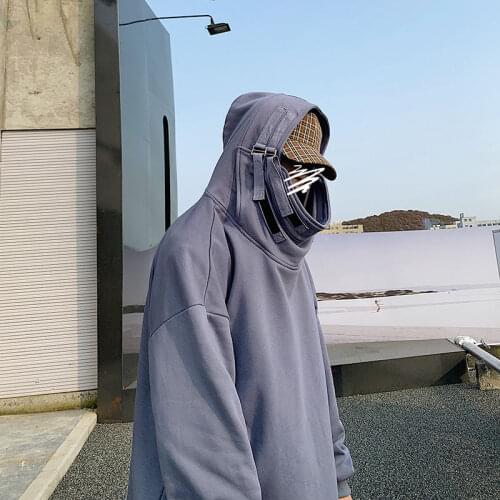 Korean Cotton Hoodies Mens Fashion Solid Color Casual Hooded Sweatshirt Men Streetwear Loose Hip-hop Pullover Hoodie Mens Hoody