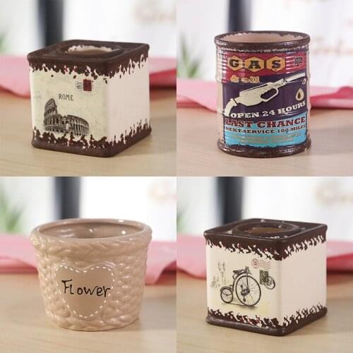 Idyllic Style Creative Indoor Home Ceramic Flower Pot Decorations Succulent Ceramic Flower Pot Hand-painted Ceramics Plant Pot