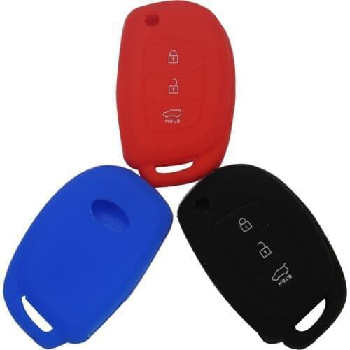 Kutery 10pcs 3 Buttons Remote Car Key Cover Case Silicone Protect Shell For Hyundai i10 i30 IX25 IX35 IX45 Elantra Accent