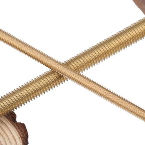 Brass Thread Rod Long Brass Metric Bolt Full Thread Shaft Rod Bar Stud M2 M2.5 M3 M4 M5 M6 M8 M10 M12-M20