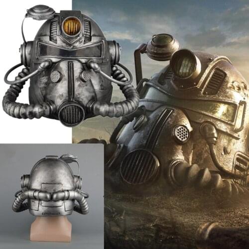 Game Fallout 76 Vault Boy Radiation Mask Cosplay Soft PVC Power Armour Helmet Full Face Masks Halloween Masquerade Party