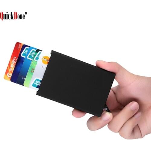 Metal Passes Holder Credit Card Storage Box Stainless Steel Automatic Business Cards Storage Organizer RFID Package NDK0483