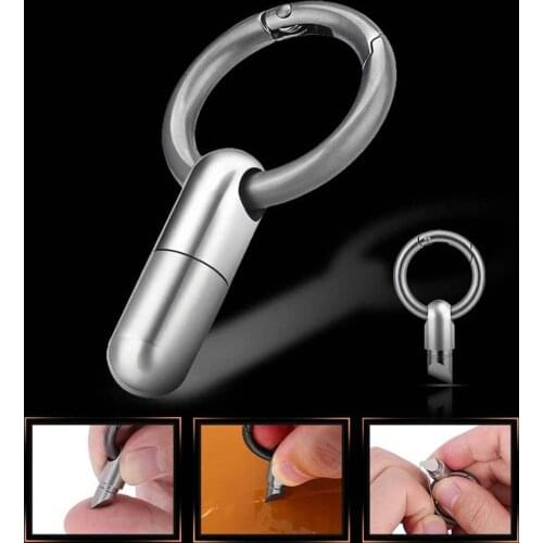 EDC Outdoor Multi-function Cutting Tool Portable Tinying Mini Tool Key Ring Pendant Micro Cutter Pill Self defense Capsule Knife