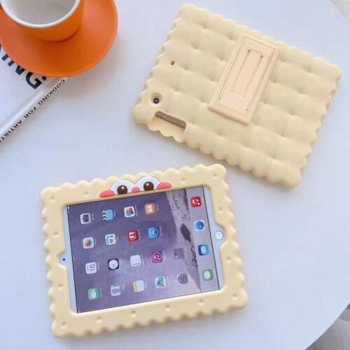 Cartoon Biscuit Style Kids Case for IPad 9.7 2017 2018 5th 6th 7th 8th10.2 Pro 9.7 Air Silicon Cover for Mini 1 2 3 4 5