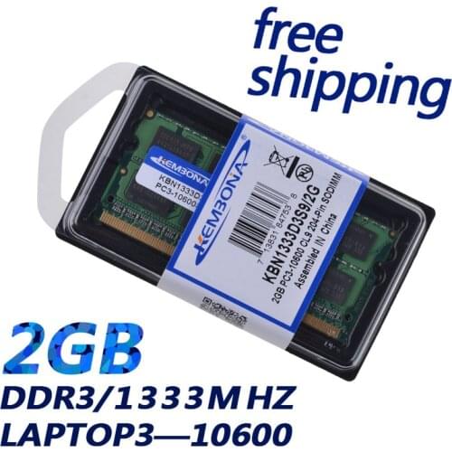 KEMBONA DDR3 1333Mhz 2GB 204-Pin Brand New Sealed SODIMM Memory Ram Memoria For Laptop Notebook Lifetime