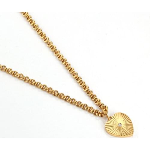 Stainless Steel Necklace Women Heart Necklace Fashion Jewelry Accessories Long Necklaces & Pendants Choker Chain Free Shipping