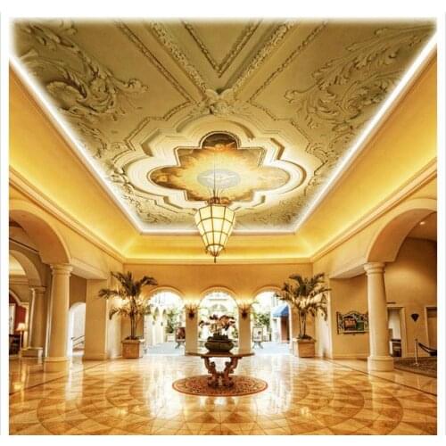 Custom photo wallpapers 3d ceiling wallpaper mural European Royal Eden hand-painted oil painting zenith ceiling mural wall paper