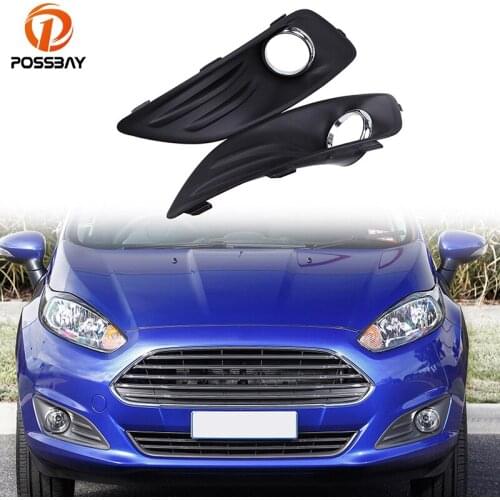 POSSBAY Bestest Ultra Light Weight Fog Light Lamp Cover Grille Grill Fit for Ford Fiesta Hatchback 3-Door/5-Door 2012/2013-2016