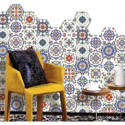 10PCS Creative Pattern Floor Sticker Tile Stickers DIY Self-adhesive Wallpaper For Floor Bedroom Bathroom Waterproof Mural Decal