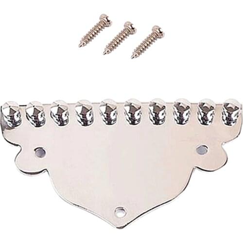 Steel Mandolin Tailpiece 10 String Mandolin Replacement Parts with Screws