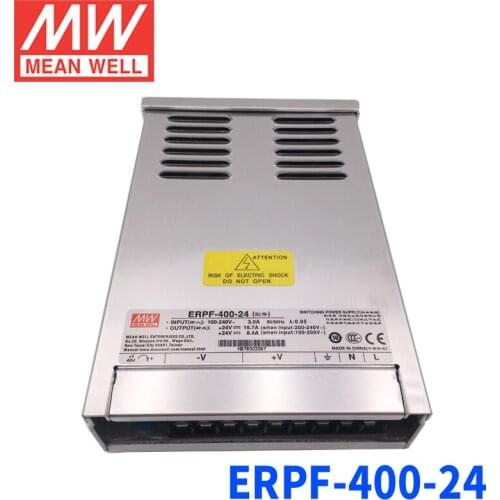 MEAN WELL ERPF-400-24 400W 16.7A 24V Rain-proof LED Power Supply 110V/220V AC to 24V DC 400W Meanwell Transformer PFC