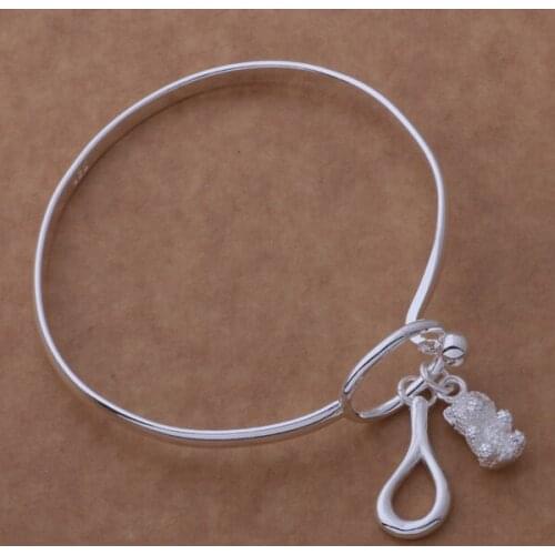 SZ-AB028 Hot Silver Color Gift Women Lady Nice High Quality Fashion Jewelry Little Bear Bracelet /afdaiwka Briakipa