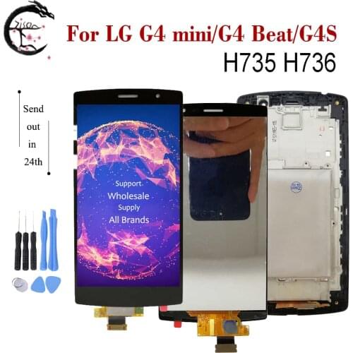 5.2" LCD With Frame For LG G4 mini G4 Beat G4S H735 H736 LCD Display Screen Touch Sensor Digitizer Assembly G4mini Full Display