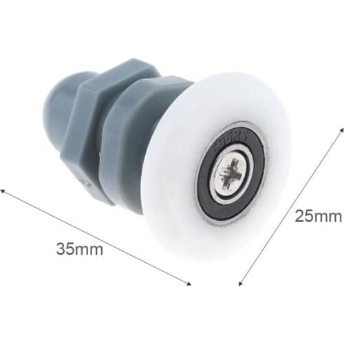 1pcs 25mm Plastic + Nylon Shower Room Glass Sliding Door Roller Small Hanging Wheel for Bathroom