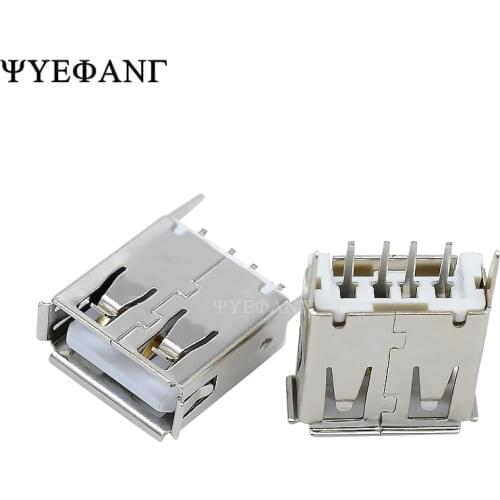 10PCS/LOT 2.0 USB Socket Looper USB-A Type Connector Female 13.7MM