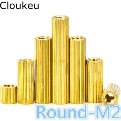 10Pcs M2 Copper Round stud Standoff Hollow Nuts M2*30/31/32/33/34/35MM