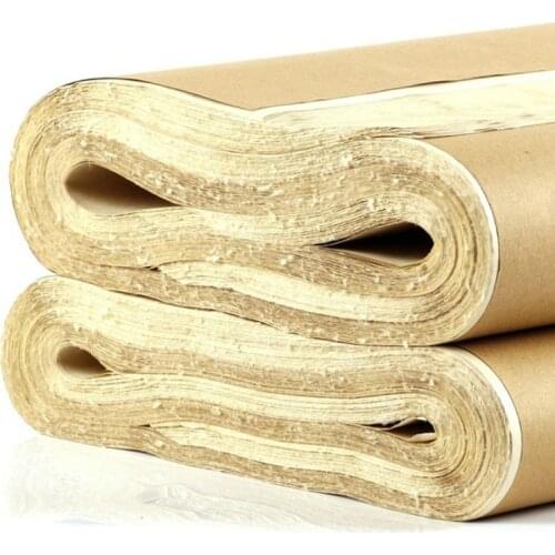 100 Sheet Calligraphy Xuan Paper Antique Rijstpapier Paint Fiber Half-Ripe Rice Paper Carta Di Riso Unedged Paper Craft Supply