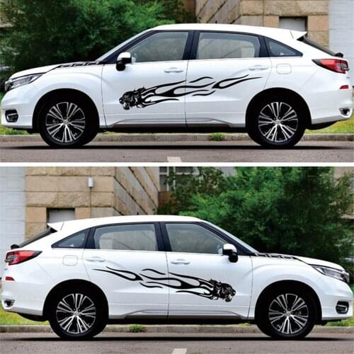 2pcs Car Truck SUV Van Body Side Graphics Vinyl scratch Stickers, 200x30cm/79x12inch