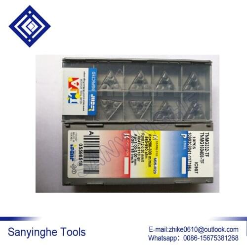 Free shipping high quality 50pcs/lots TNMG160404-TF IC907 / TNMG160408-TF IC907 cnc carbide turning inserts