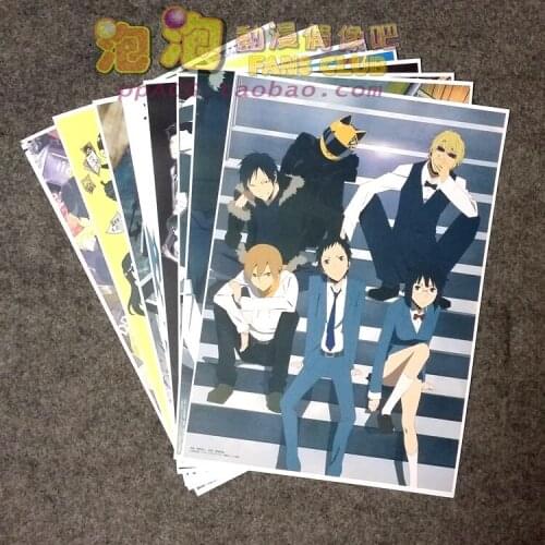 8Pcs DuRaRaRa!! Anime Picture Posters Figures Poster 42x29cm for Wall Home Decoration Kids Adult Gift
