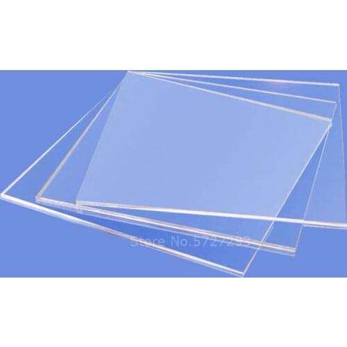 1pcs 8x8inch 2mm 3mm 4mm 5mm 6mm Clear Transparent Acrylic Plexiglass Board Plastic Sheet Signage DIY Plate Wedding Decoration