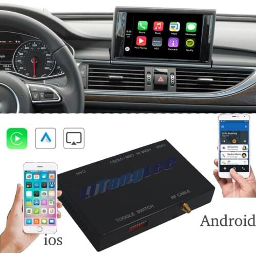 Car Camera Carplay Decoder Adapter Mirror Link Display Android Auto Play 360 BirdView For Audi A6 RS6 C7 4G MMI 3G MIB 2