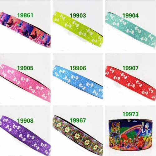 Free shipping 50 yard cartoon printed grosgrain ribbon 19861