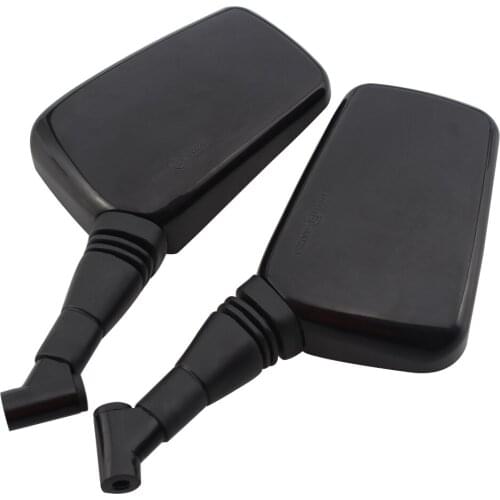 Black Motorbike Scooter E-Bike Rearview Rear View Side Mirror 8mm 10mm Universal Fairing Handlebar Mount Mirrors Accessories