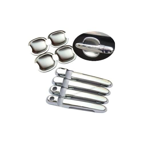 For Hyundai Tucson 2004 2005 2006 2007 2008 2009 2010 New Chrome Car Door Handle Cover + Car Bowl Trim Free Shipping