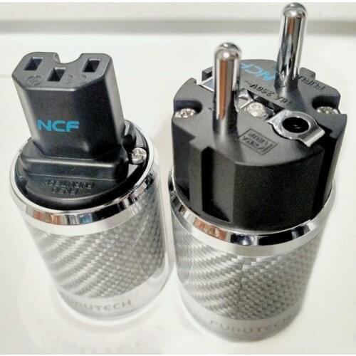 High End Furutech FI-50 NCF Nano Crystal EU/US Power Rhodium Plating Hifi Supply Plug 15A 125V /10A 250V AC