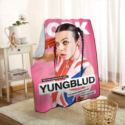 Custom Yungblud Blanket Personalized Blankets On For The Sofa/Bed/Car Portable 3D Blanket For Kid Home Textile Fabric 0318
