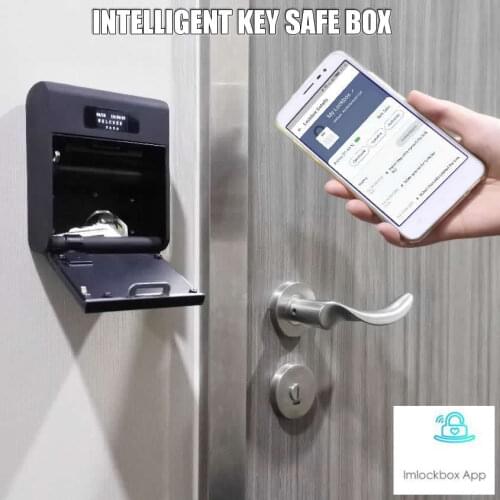 Intelligent Key Safe Box Spare Keys Stash Box App Control Bluetooth Metal Secret Box Organizer For Home Apartment Hotel Office