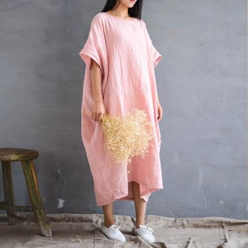 Летние платья из хлопка Johnature China At AliExpress