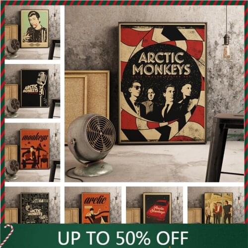 Canvas Painting Retro Poster Rock Band Arctic Monkeys Art Decor Picture Bar Canvas Drawing Wall Decor Living Room Home Decor