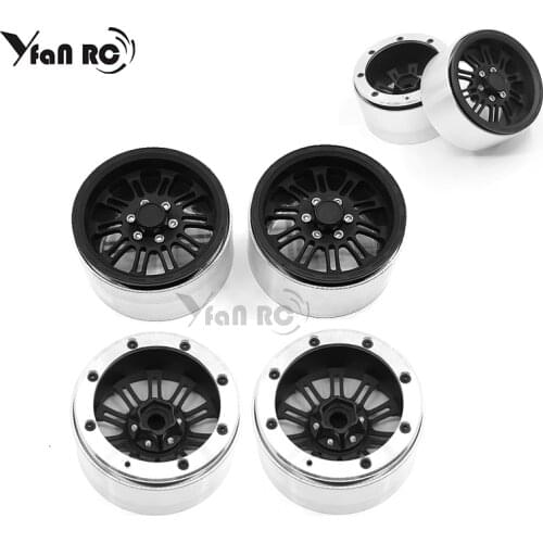 1 Set for 1/10 RC Rock Crawler Aluminum 2.2 Beadlock Wheel Rims for Axial SCX10 RR10 Wraith 90048 90018 Traxxas TRX4 TRX-6
