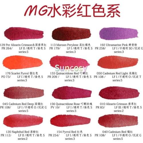 M. Graham Red Series Watercolor Paint, 1ml 2ml Sub-packaged, Artist Quality, Highly Pigmented