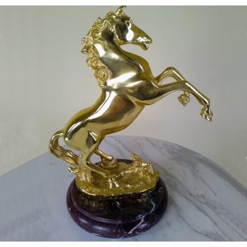 Copper Horse Desktop Decoration for Interiordecor Homedecor Luxuryhomes Brass Arts Crafts with Marble Base Interiorstyle