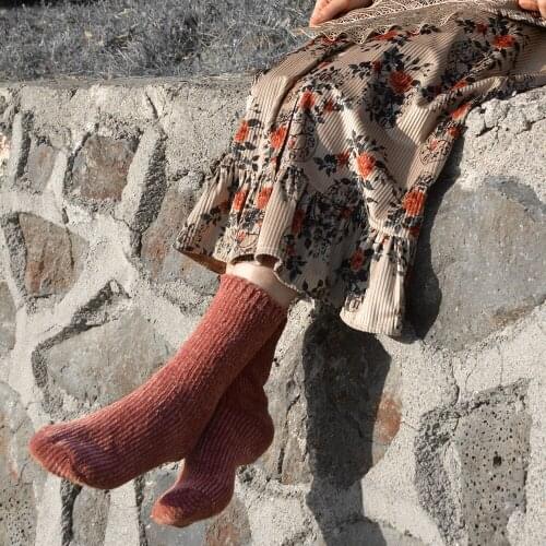 1 Pair Velvet Textured Womens Winter Home Socks Fashion Socks