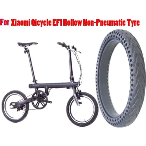 Solid Tire For Xiaomi Mijia Qicycle EF1 Bike Electric Bicycle Hollow Non-Pneumatic Tyre Shock Absorber Anti-slip Durable Tyres